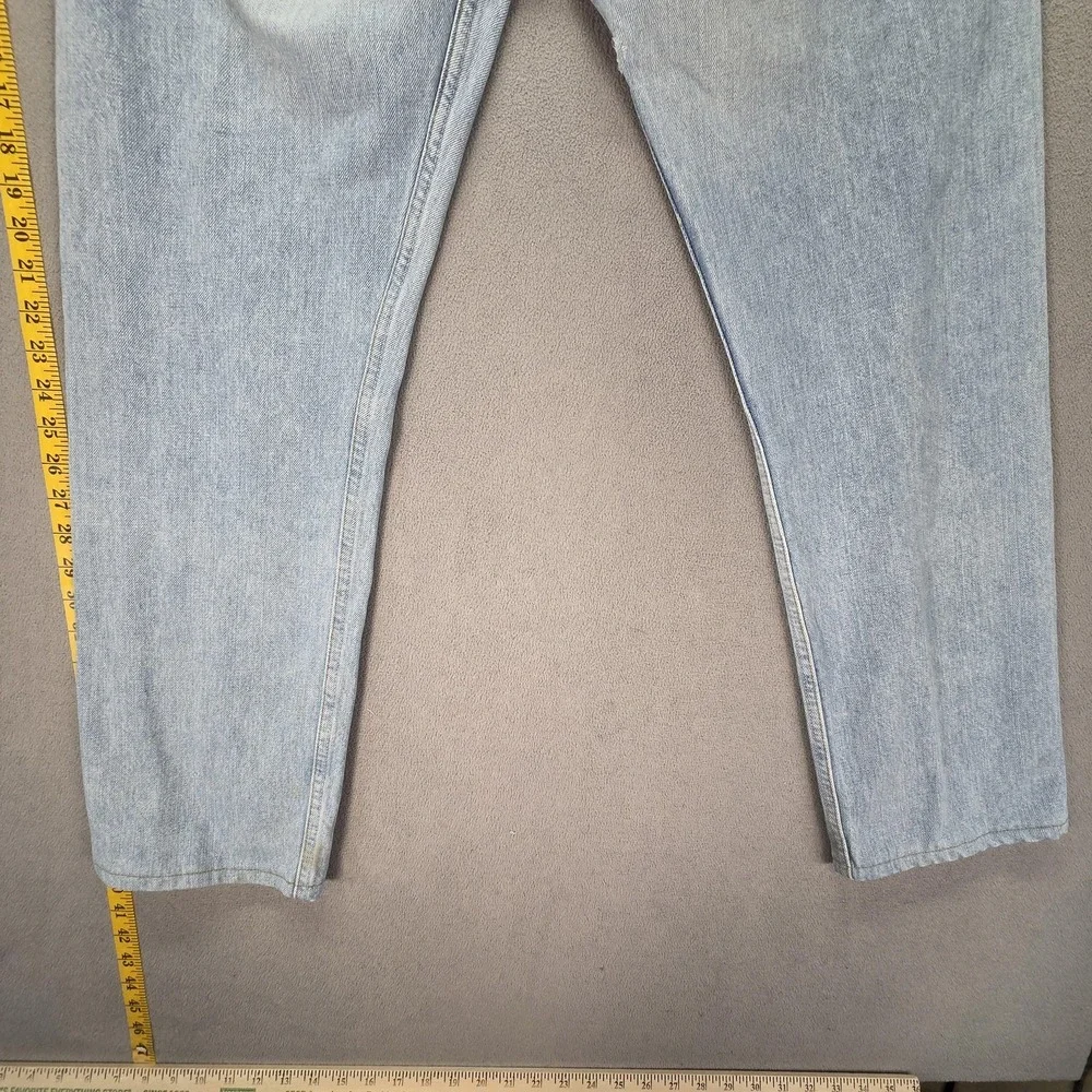 VTG Levis 501 Jeans Mens Light Wash Blue Straight Button Fly Fits 30x29